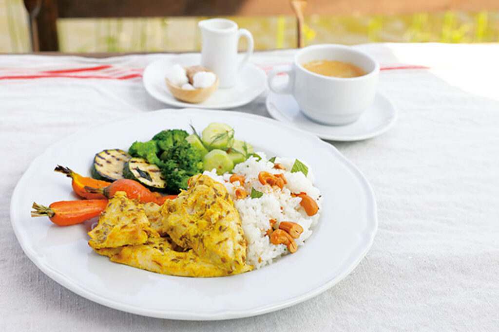 lunch plate at waterside cottage Heron