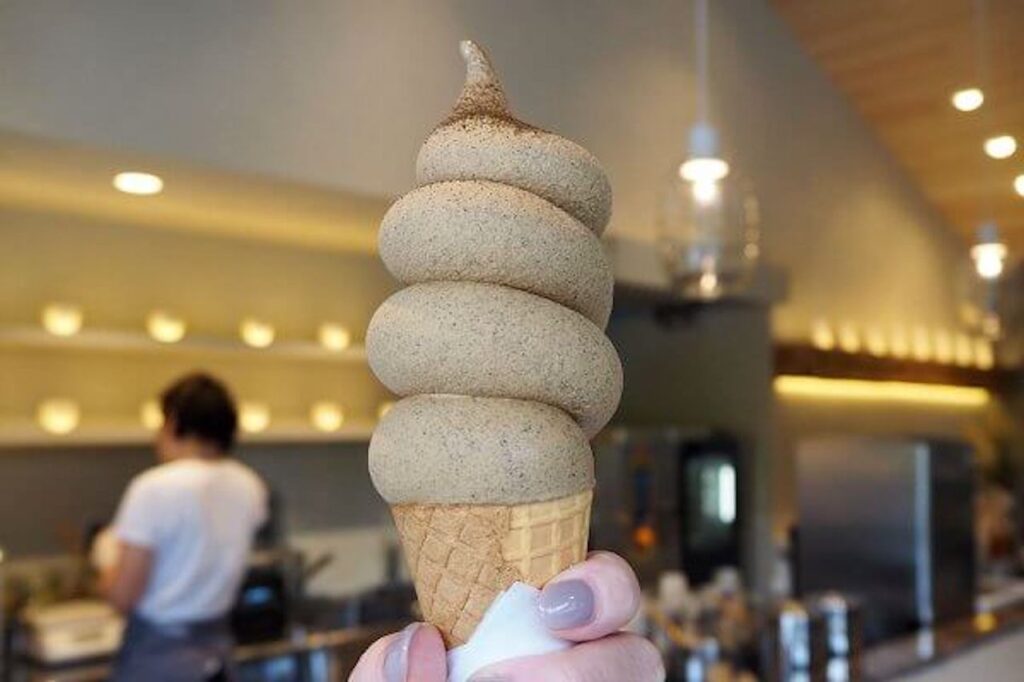 Uva soft serve ice cream at CHAVATY kyoto arashiyama