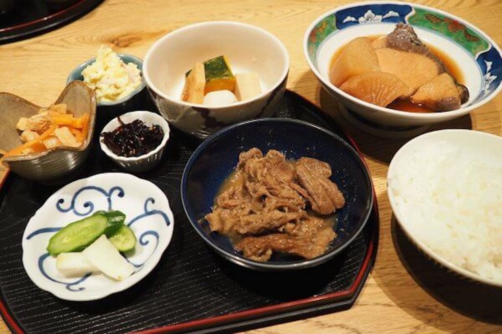 Daily special meal at Honbonda-tei, Yanagibaba, Kyoto