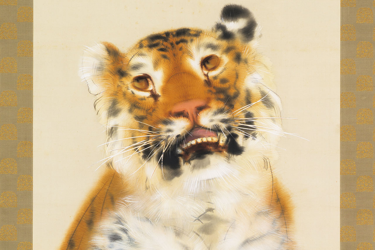 竹内栖鳳「猛虎」(部分)