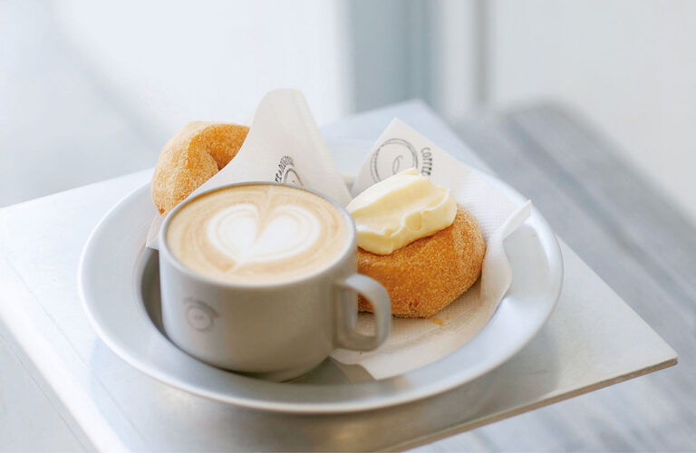 Donuts and lattes at loose kyoto