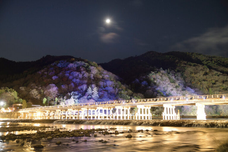 嵐山花灯路の渡月橋