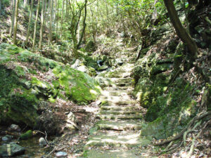 京都的御曾木。清泷行治岩和空野瀑布