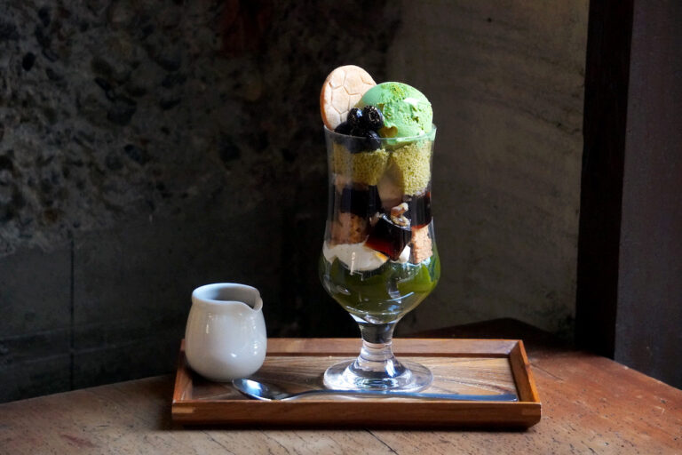 Coffee and matcha parfait from Maeda Coffee Meirin