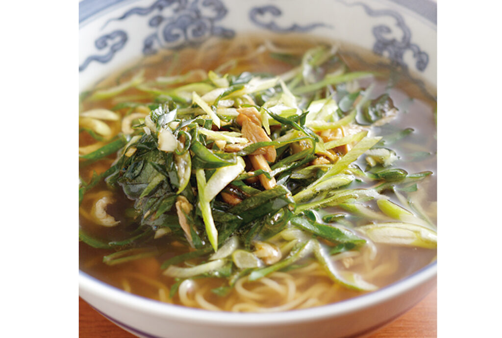 廣東料理 ぎをん 翠雲苑の九条ねぎと蒸し鶏の汁麺