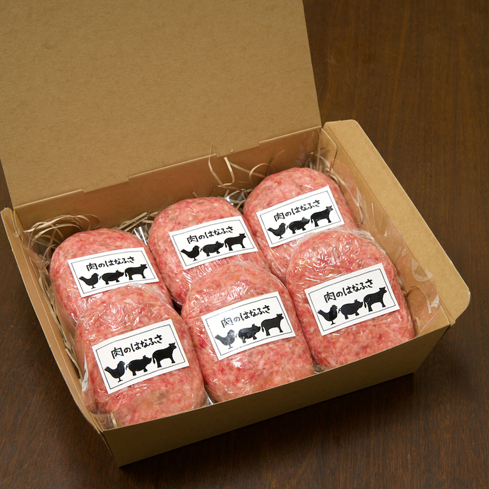 Hanafusa hand-kneaded hamburger steak 6-piece set