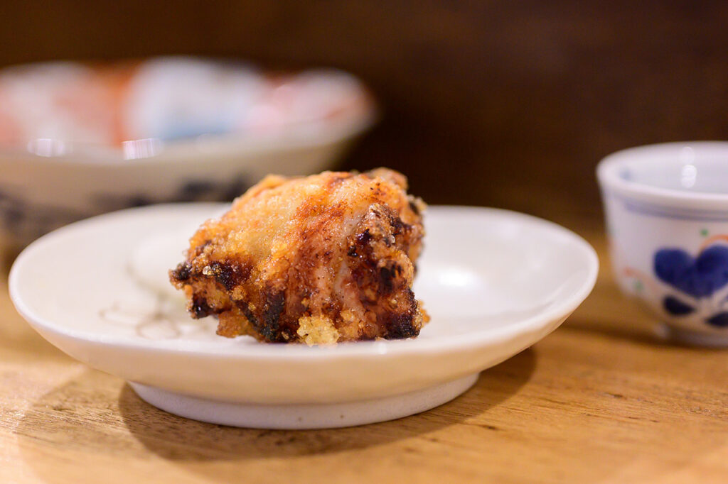 Fried bean curd and momo at Yatai Inaba