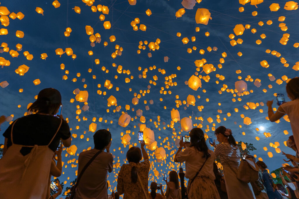 七夕スカイランタン祭り京都2枚