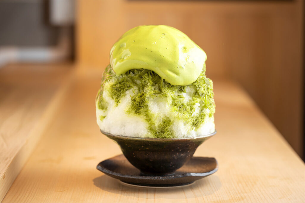 Matcha shaved ice at Sweet Memories