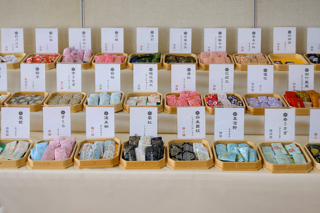 Making omamori at Aga Shrine