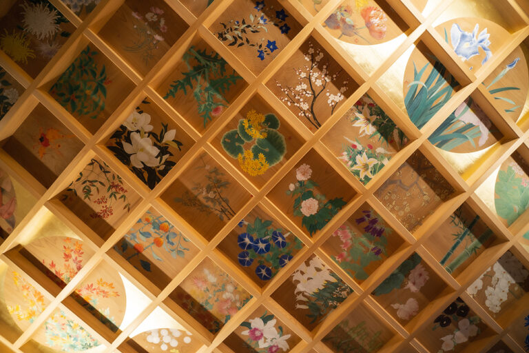 Flower ceiling of Daikakuji Temple