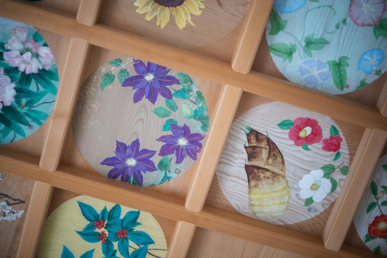 Flower ceiling of Shojuin