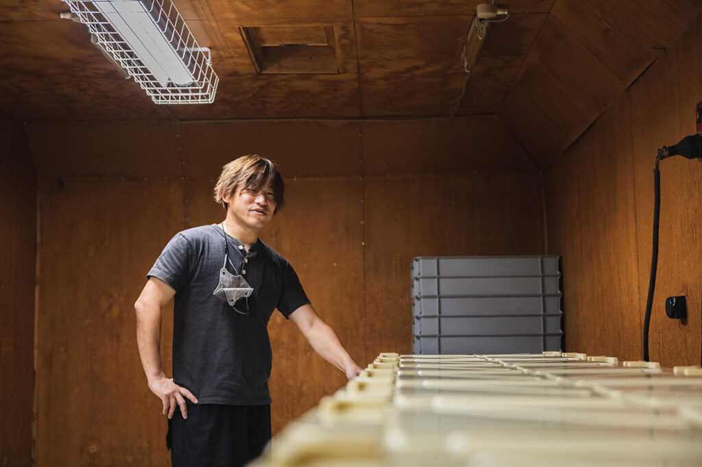 Mr. Takeshima, CEO and head brewer at Laughing Shiki Brewery