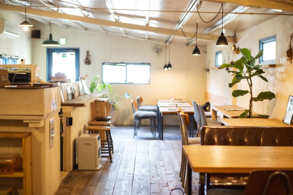 Interior view of cafe CHISSA