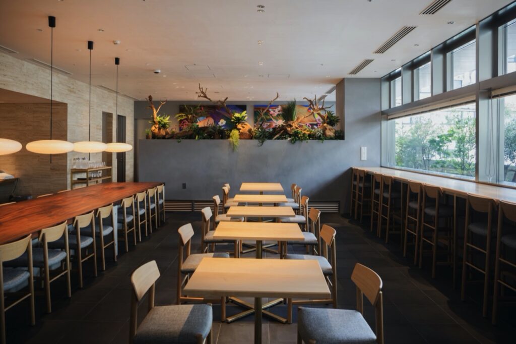 Interior view of restaurant nook