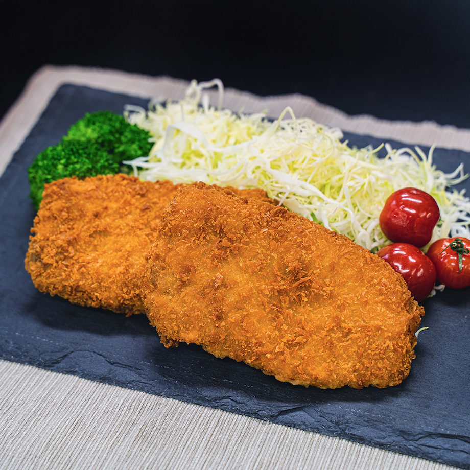 Sohonke Niku no Ohashitei Kyoto Poku loin millefeille cutlet 和 Kyoto Poku peach millefeille cutlet set。