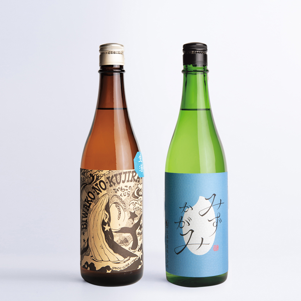Kitajima Sake Brewery Biwako Kujira Junmai Mizukagami 2 bottles set