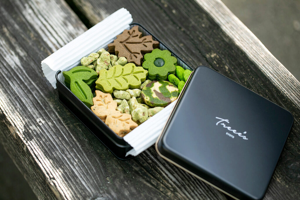 ［TREEE'S KYOTO] Botanical Cookie Tin - Leaf Limited Special - "Tea Leaf Set