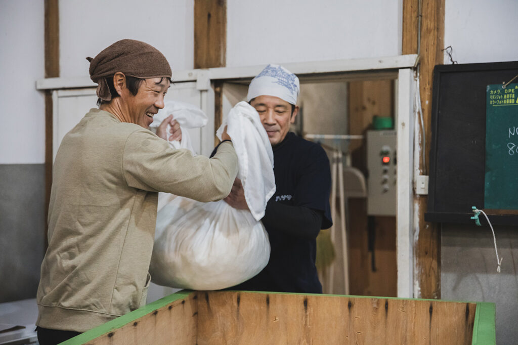 Preparation at Yasui Sake Brewery