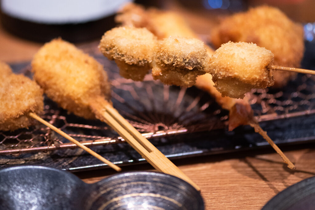 Skewered Fried Rice and Wine Orijin Skewers