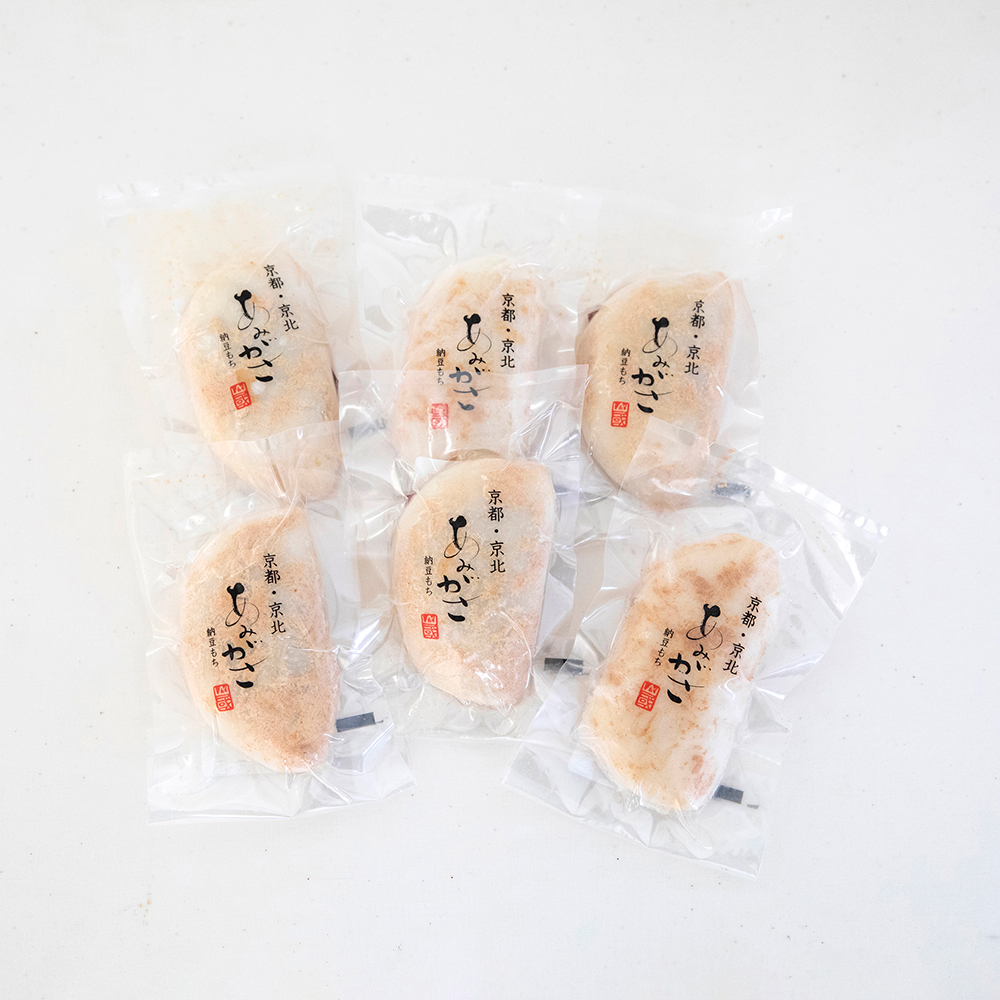 Omame no Sato Amigasa natto mochi (salt) set of 6