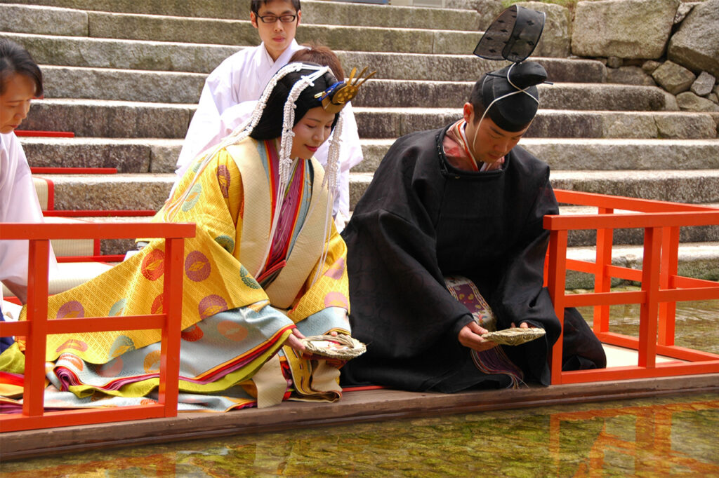 Floating Hina Dolls at Shimogamo Shrine