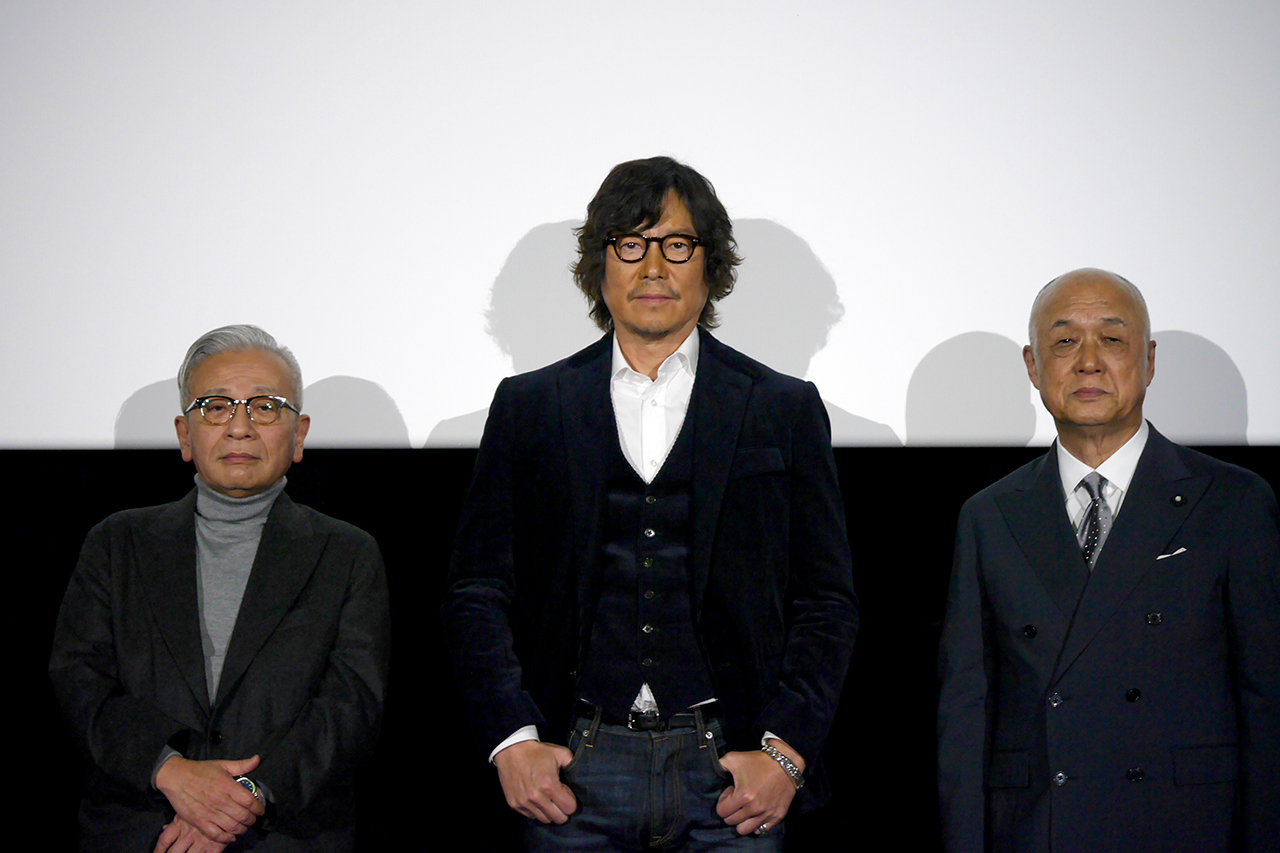 映画『仕掛人・藤枝梅安』主演の豊川悦司、共演の田山涼成、河毛俊作