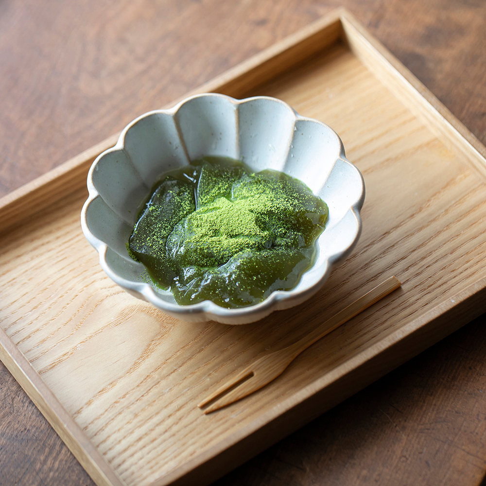 京甘味 文の助茶屋本生わらびもち 抹茶好日