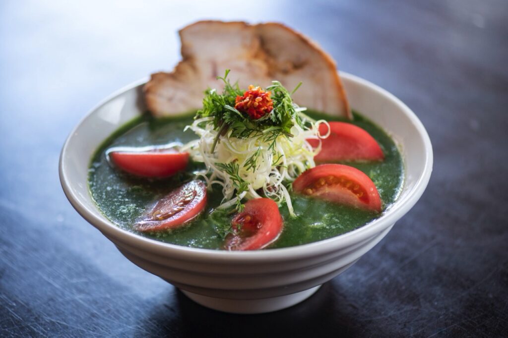 Green chilled hot chili noodles at Zhonghua Chuan Restaurant