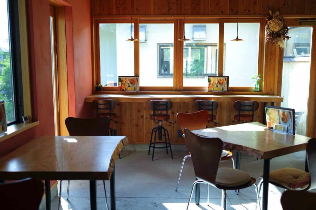 Interior view of Organic Café Ladybug Shibatake