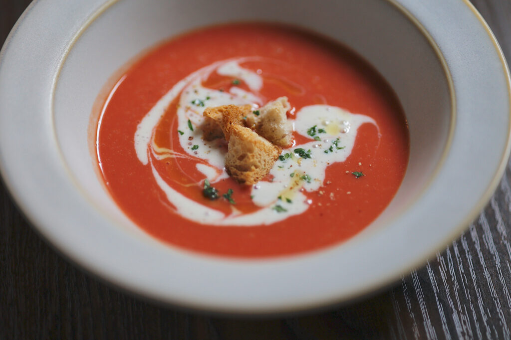 菜食ペティロッソの菜食ワンプレートのスープ