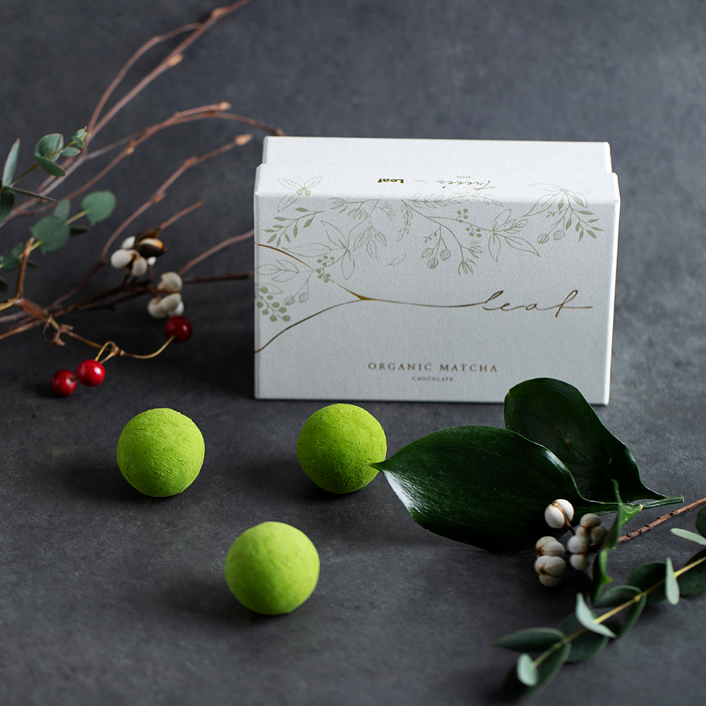 TREEE'S KYOTO Oano Cha Truffle Chocolate Leaf Edition