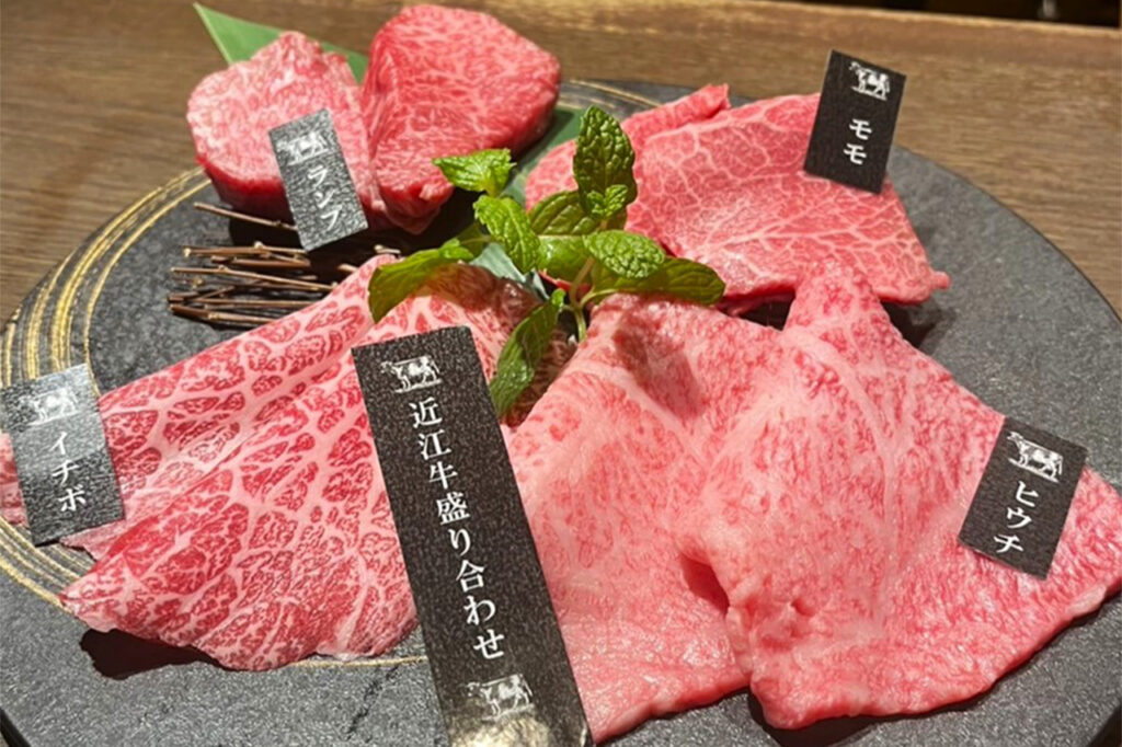 Yakiniku soya Omi beef platter