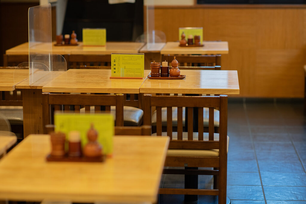 Inside the Shofukutei restaurant