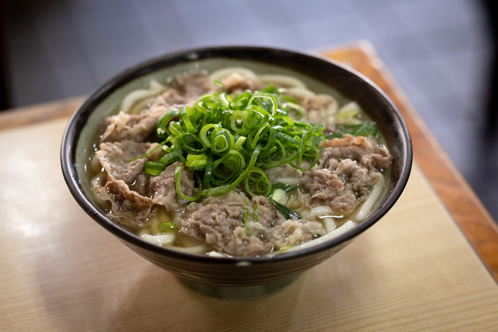 Meat udon at Tonoda Shokudo