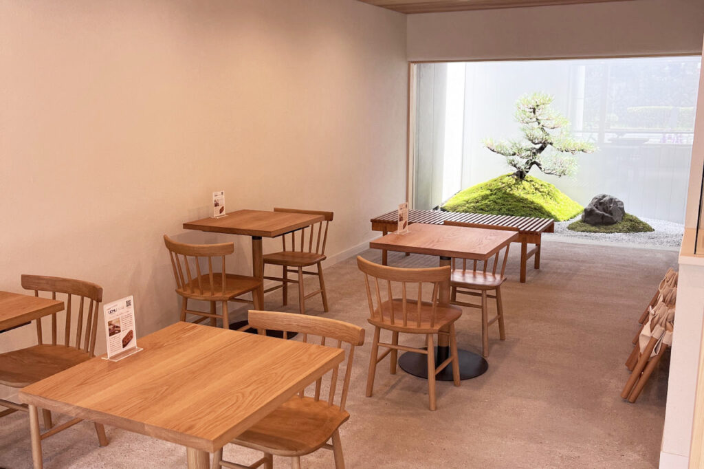 Cafe space at UCHU wagashi
