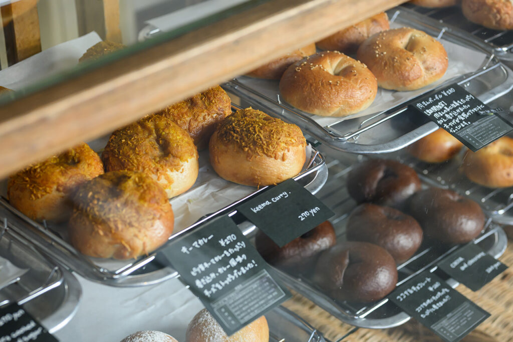 つきのわベーグル 料理