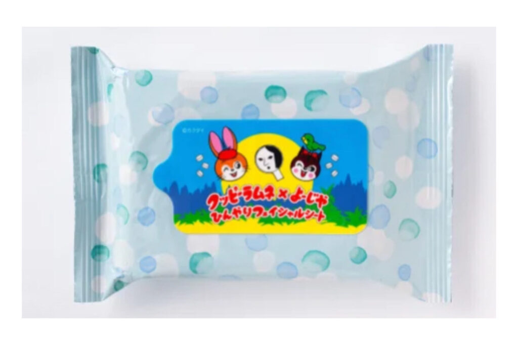 よーじや　クッピーラムネコラボ　ひんやりフェイシャルシート（クッピーラムネver.）
