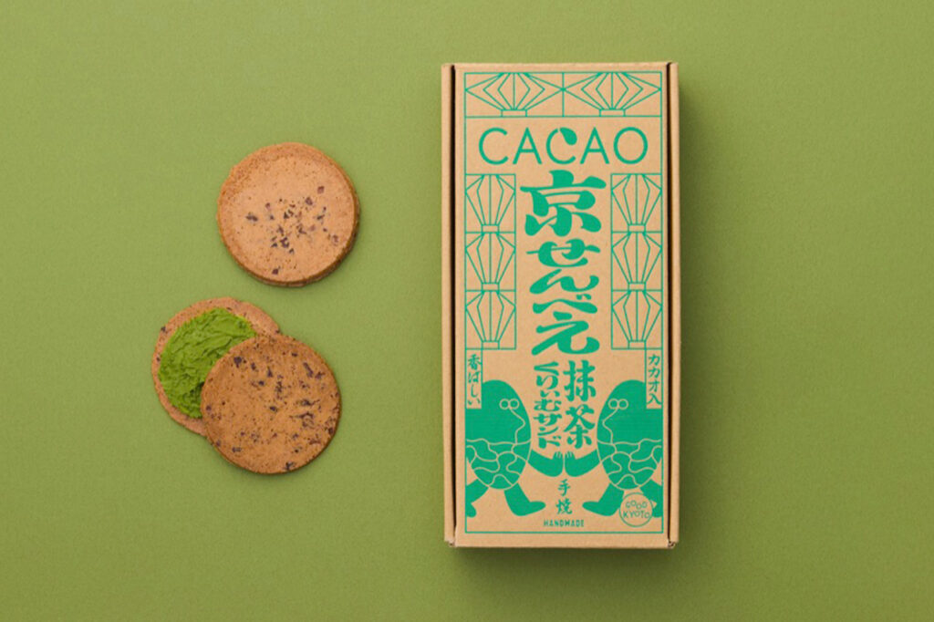 GOOD NATURE MARKET カカオ京せんべえ 抹茶くりぃむサンド