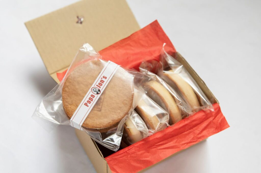 パパジョンズ フローズンチーズケーキサンド パッケージ