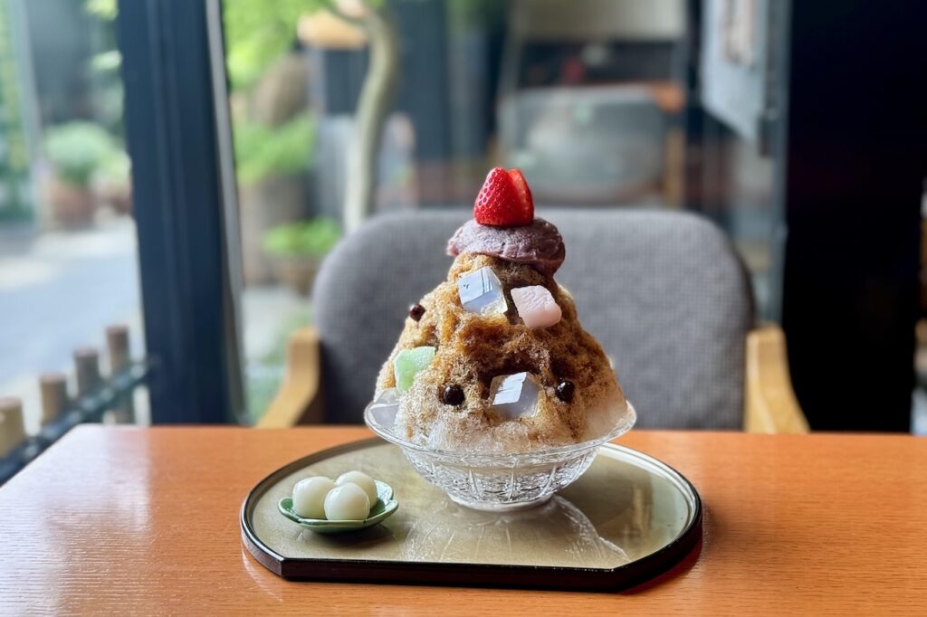 月ヶ瀬のあんみつ氷