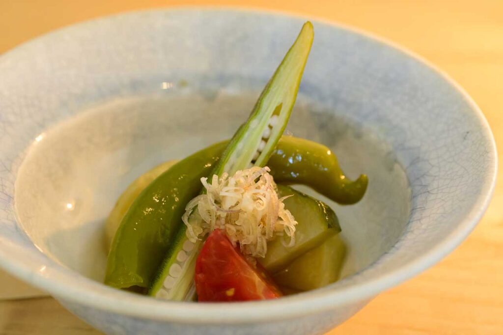 台所麻 夏野菜の煮浸し