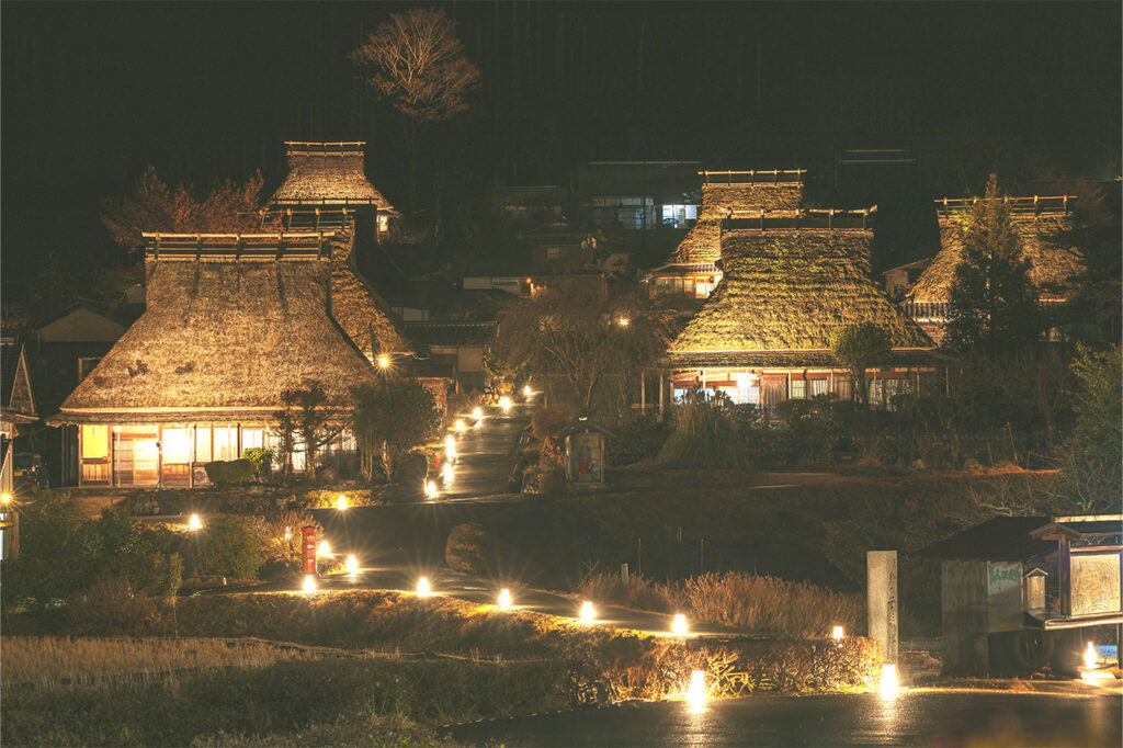 美山かやぶきの里 冬灯廊