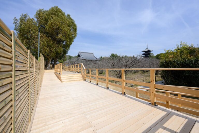 「名勝御室桜」観賞用デッキ