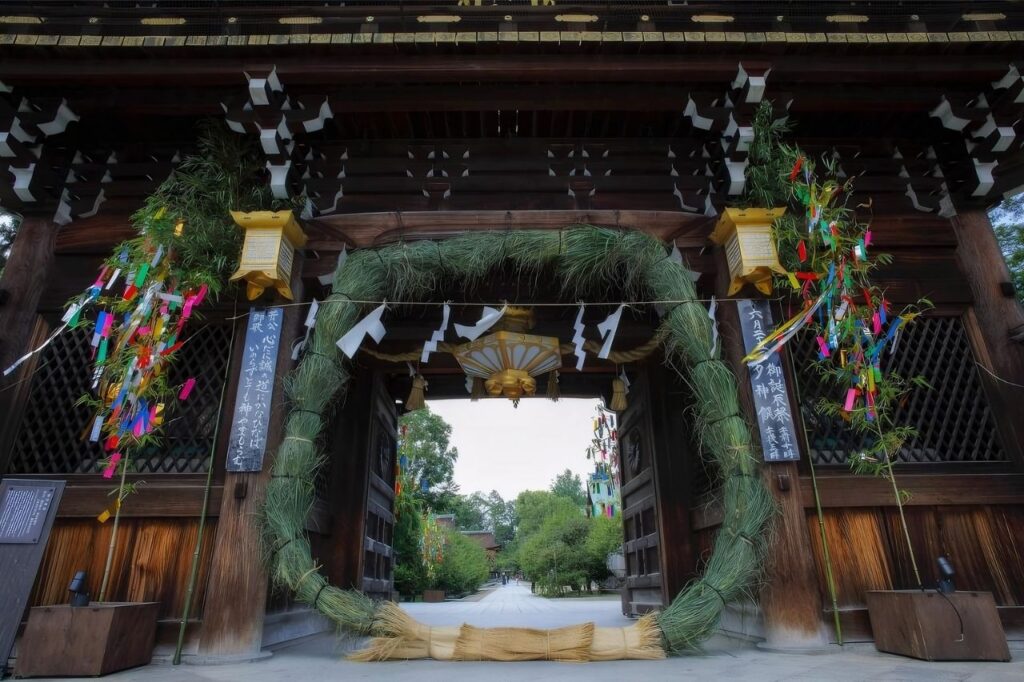 北野天満宮　茅の輪