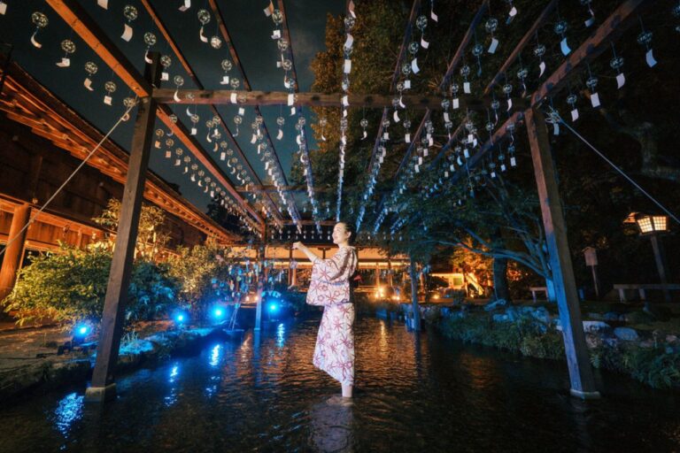 上賀茂神社 夏の夜間ライトアップ～龍神詣りと足つけ夕涼み～