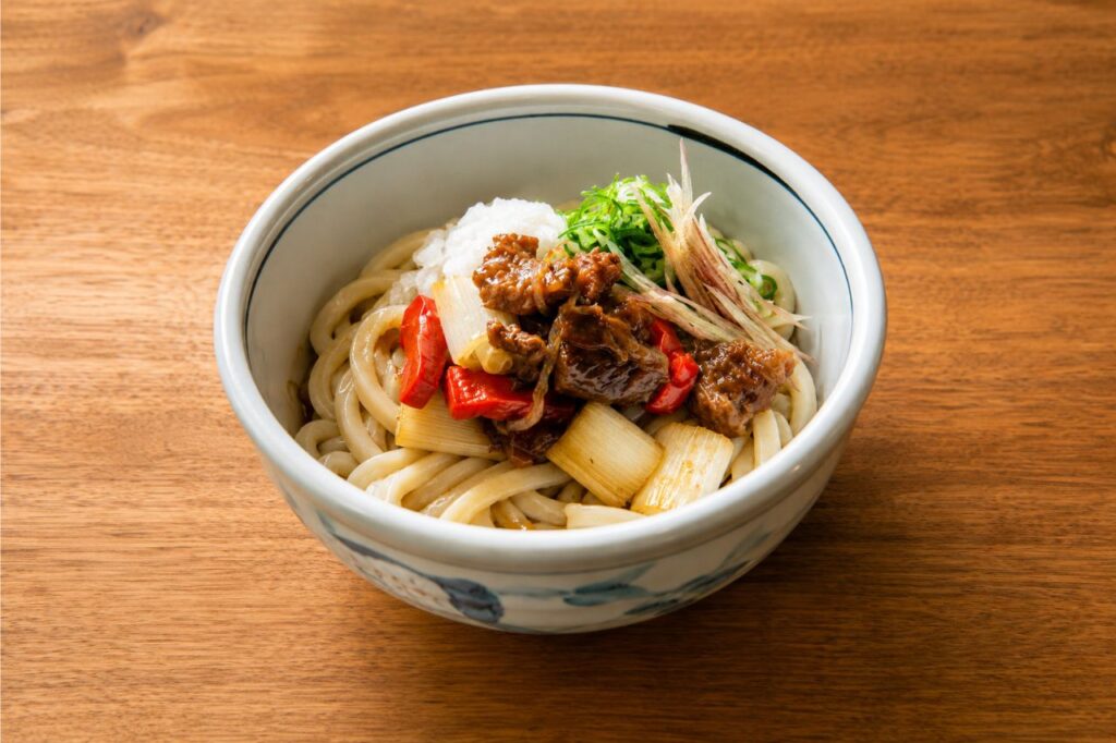 うどん一番槍　看板メニュー「一番槍うどん」