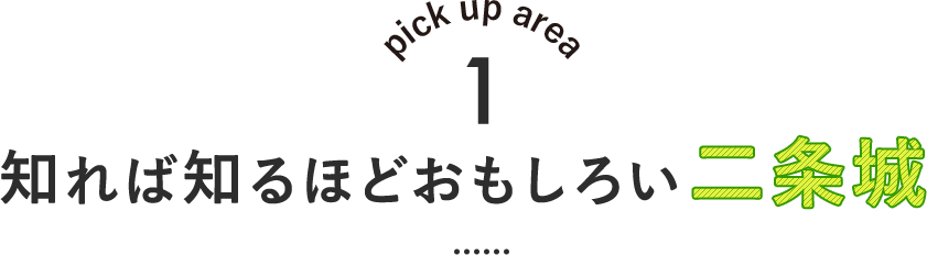 pick up area 1 知れば知るほどおもしろい 二条城