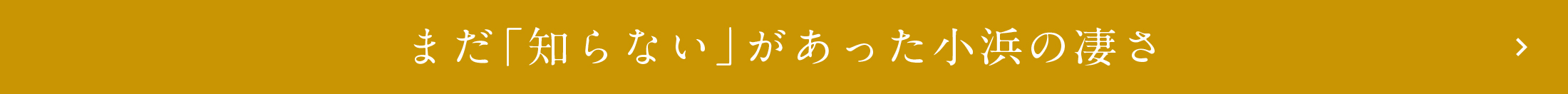 まだ「知らない」があった小浜の凄さ